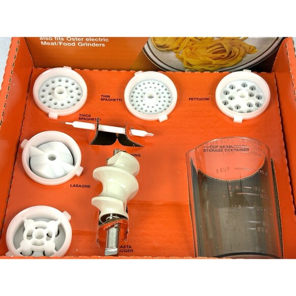 Vintage OSTER Kitchen Center Pasta Accessory Kit 939-65 Also Fits OSTER Grinder - Picture 3 of 11